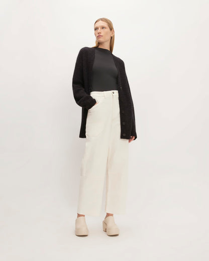 The Alpaca Oversized Cardigan | Heathered Black