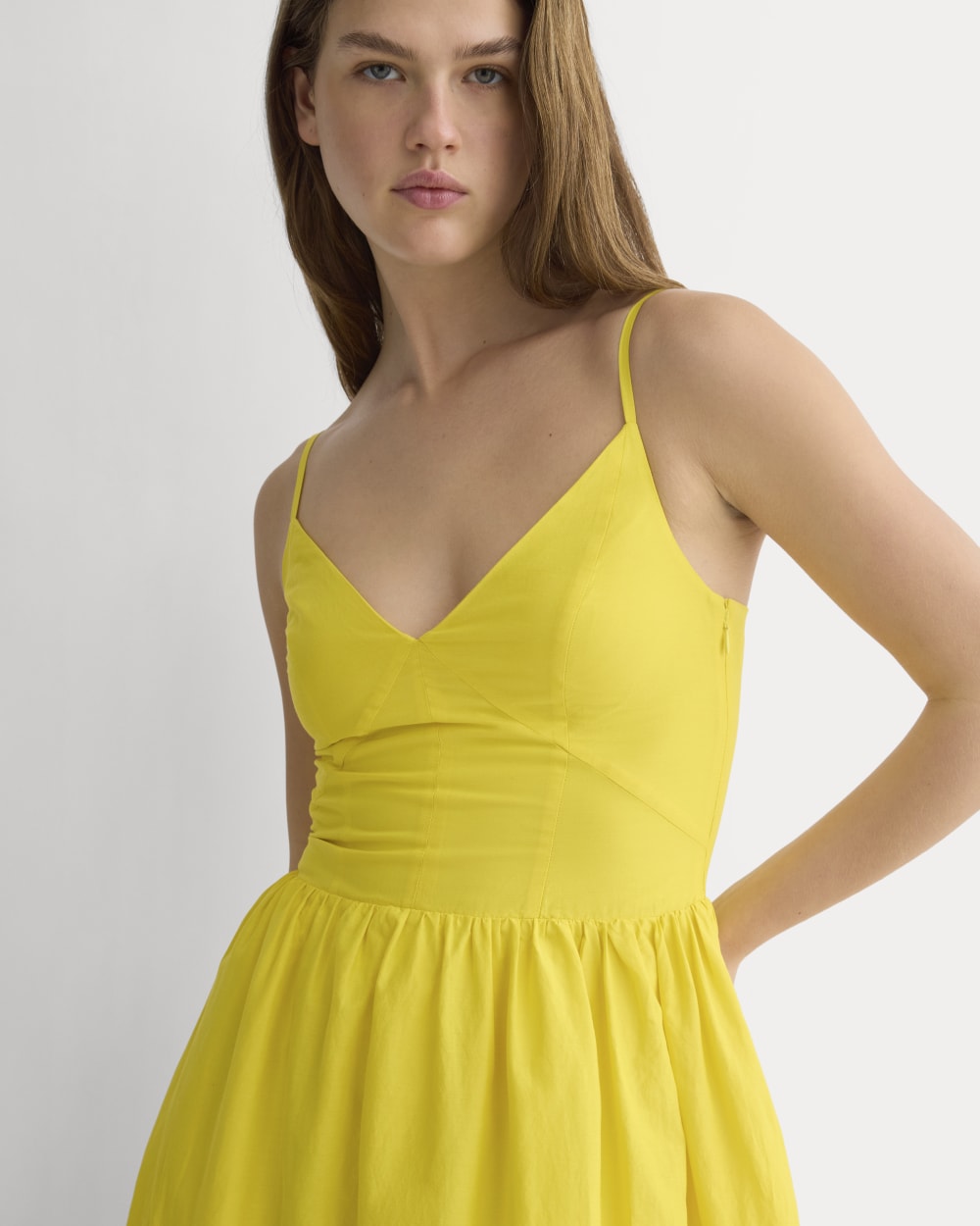 Midi Dress in Cotton Silk Voile | Passion Fruit