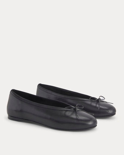 Made in Italy Ballet Flat | Black Leather