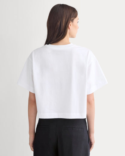 Forever Jersey Cropped Tee | White