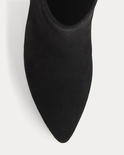 Studio Kitten Heel Bootie | Black Suede