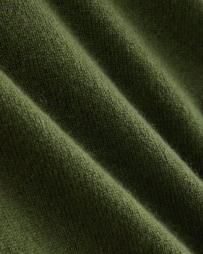 Cashmere Cropped Cardigan | Forest Green