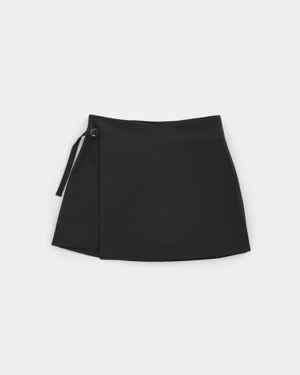 Tailored Drape Mini Skort | Black
