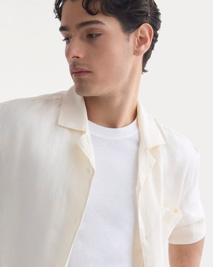 Linen Resort Shirt | Bone