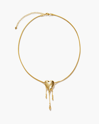 Venom’s Golden Drip Heart Necklace