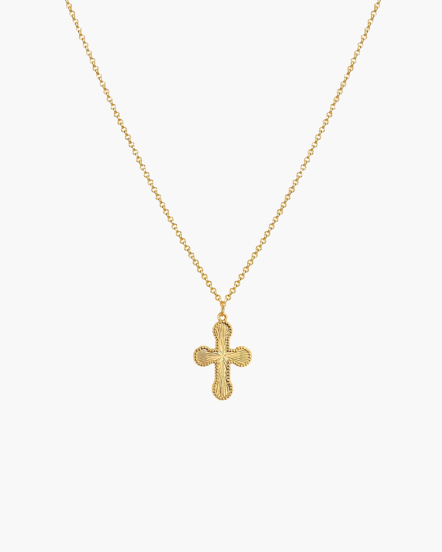 Mini Cross Pendant Necklace in Silver