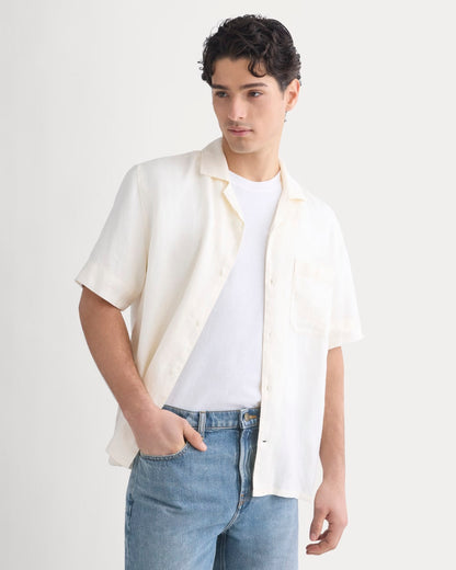 Linen Resort Shirt | Bone