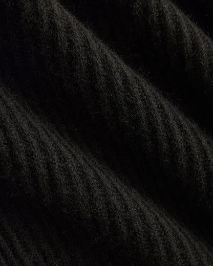 Fisherman Cardigan in Wool Cashmere | Black