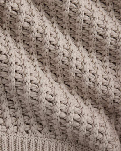 Open-Knit Crew in Elevated Cotton | Peyote