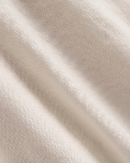 Cinched Top in Stretch Linen | Bone