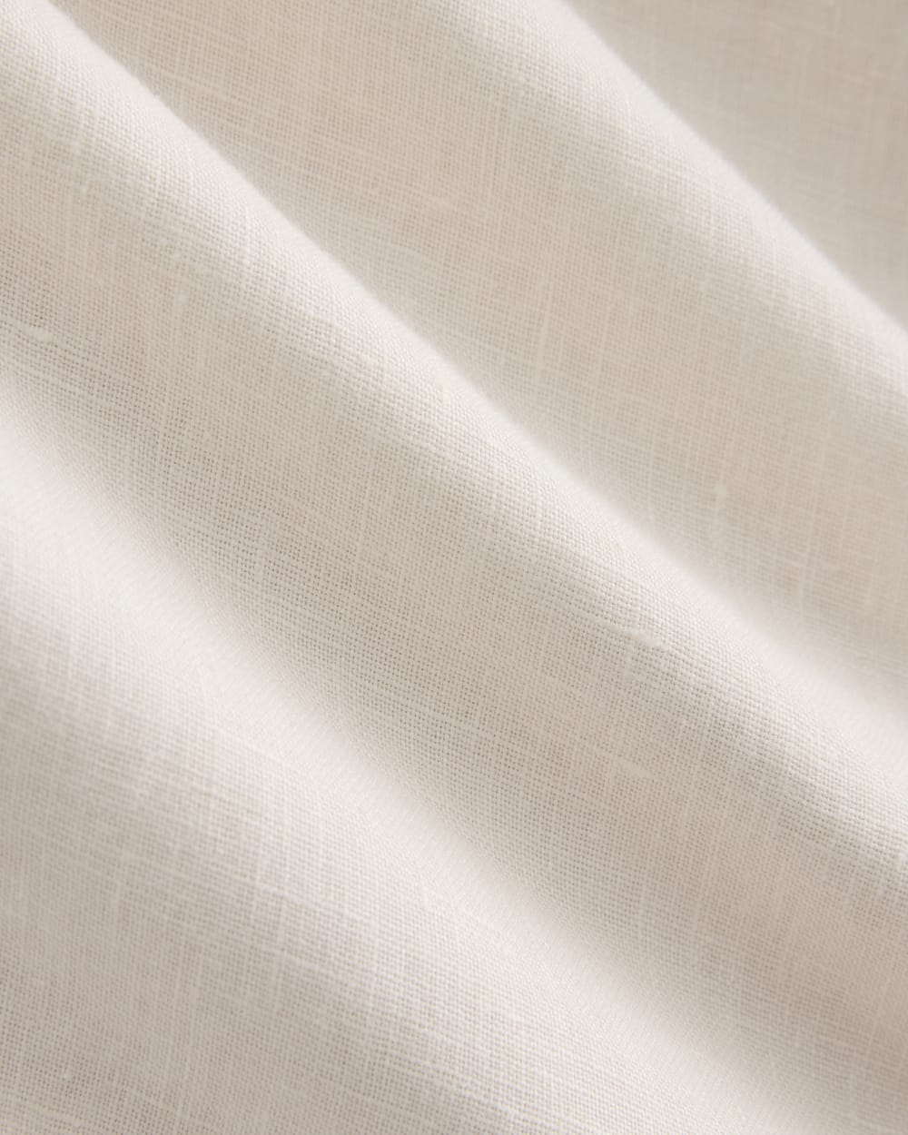 Scalloped Edge Short in Linen | Bone