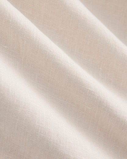Scalloped Edge Short in Linen | Bone