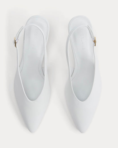 Pointed-Toe Slingback Heel | Snow