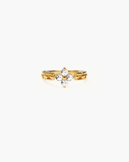 Lucky Clover Ring in Silver