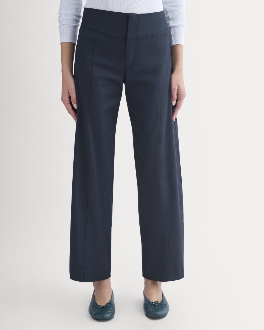 Tailored Drape Seam Pant | Navy