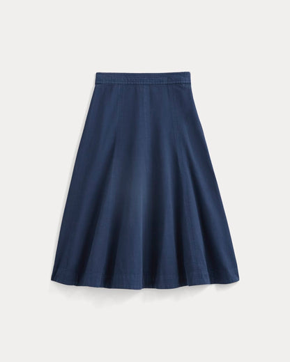 Seamed Midi Skirt | Navy