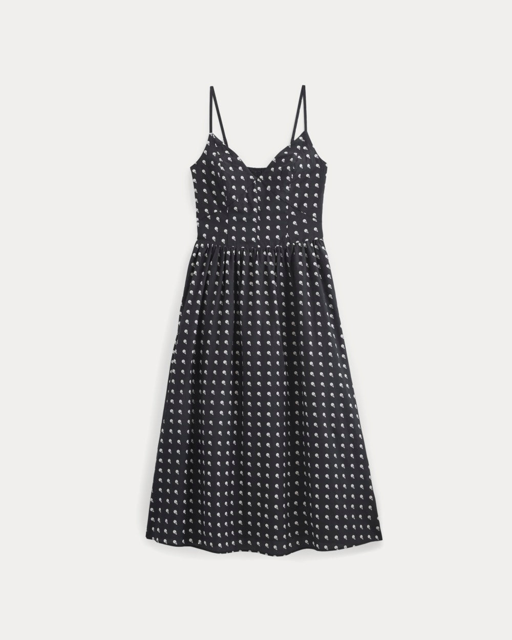 Midi Dress in Cotton Silk Voile | Black