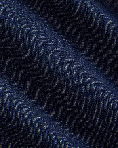Denim Short-Sleeve Dress | Dark Indigo Rinse