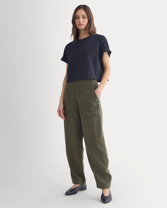 Patch Pocket Ballon Pant in Buttersoft | Olive Night