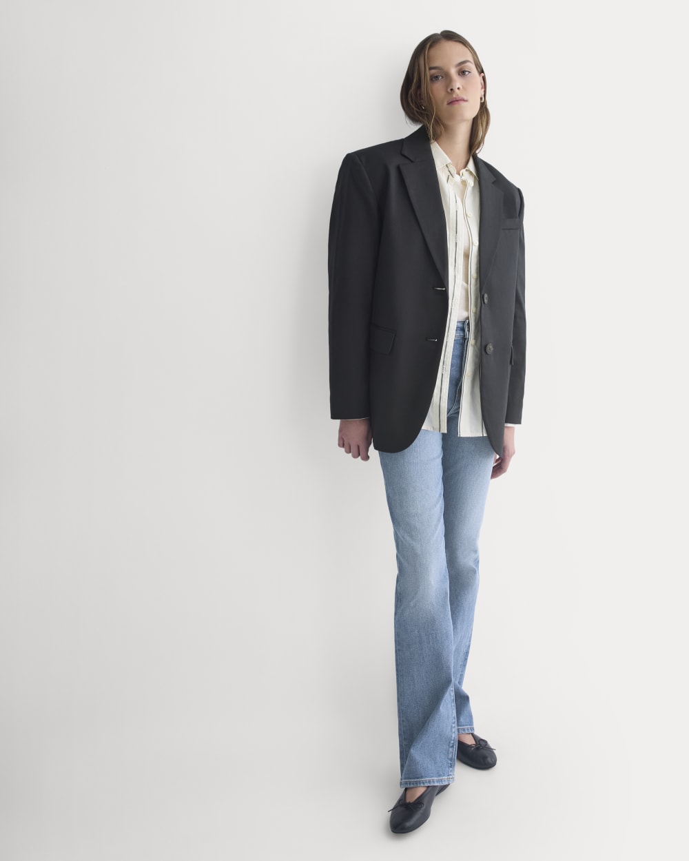 Tailored Drape Blazer | Black