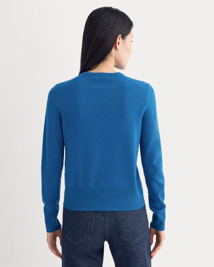 Cashmere Slim Crew Sweater | Classic Blue