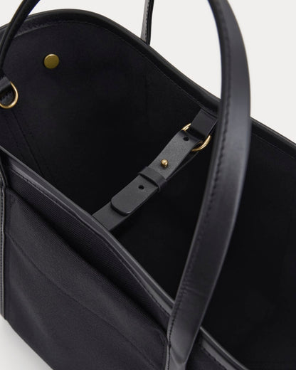Canvas Mini Lug Tote | Black