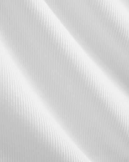 Luxe Rib Boatneck Top | White