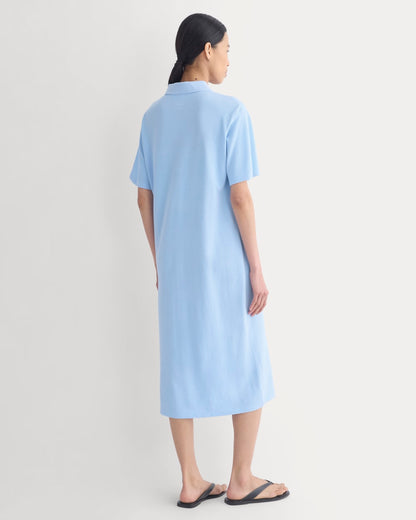 Pique Polo Short-Sleeve Dress | Open Air Blue
