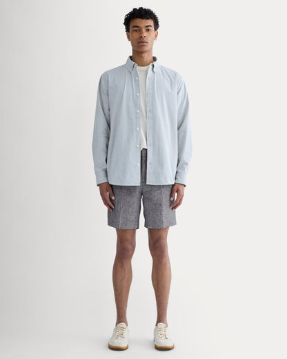 The 7" Linen Trouser Short | Navy Chambray