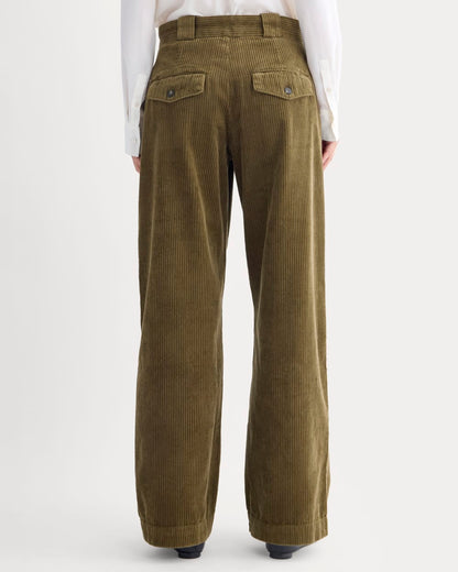 Corduroy Wide-Leg Trouser | Beech