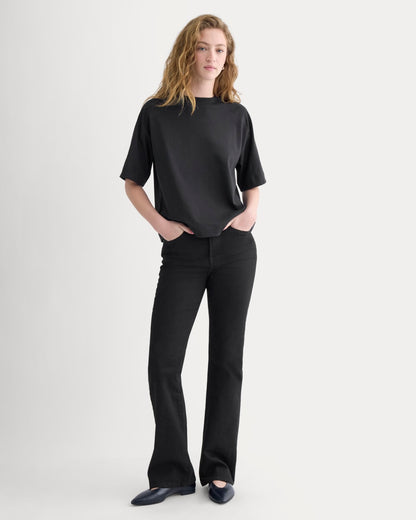 Oversized Seamed Tee | Black