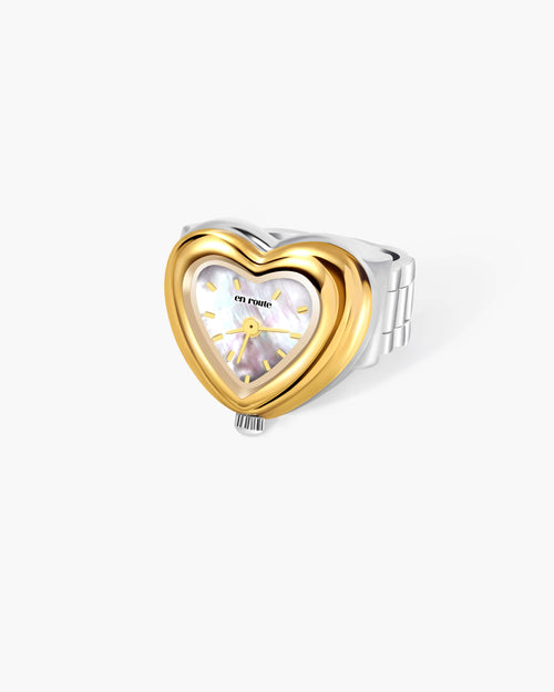City Heart Two-Tone Watch Ring