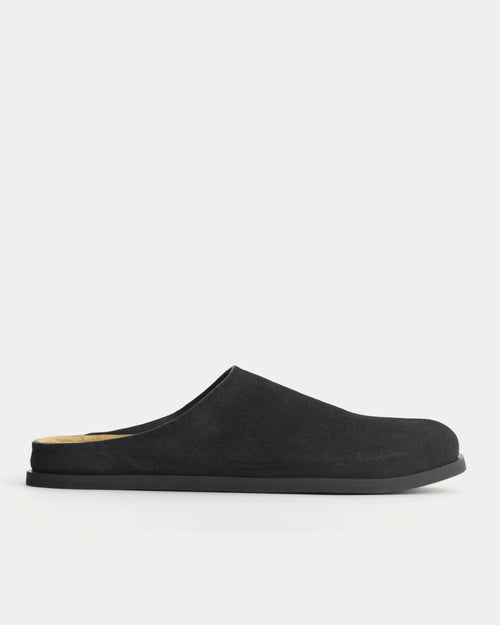 Suede Clog | Black Suede