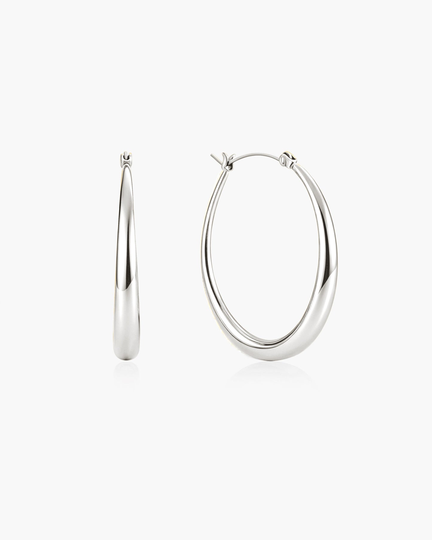 Sloane Hoop Earrings in Silver