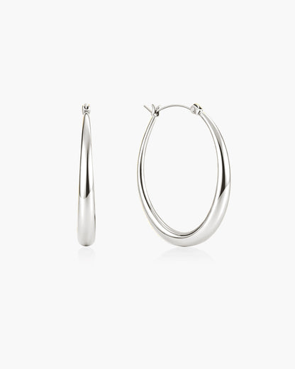 Sloane Hoop Earrings in Silver