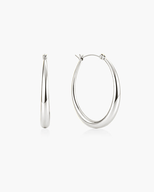 Sloane Hoop Earrings in Silver