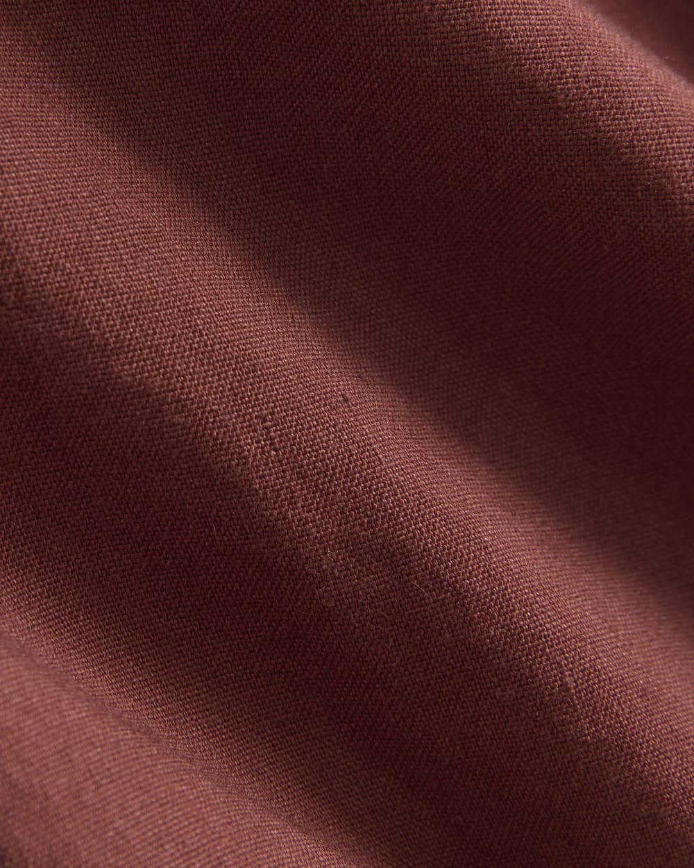 Cinched Top in Stretch Linen | Henna Red