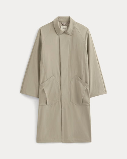 Re:Cycled Nylon Mac Coat | Trench Coat Khaki