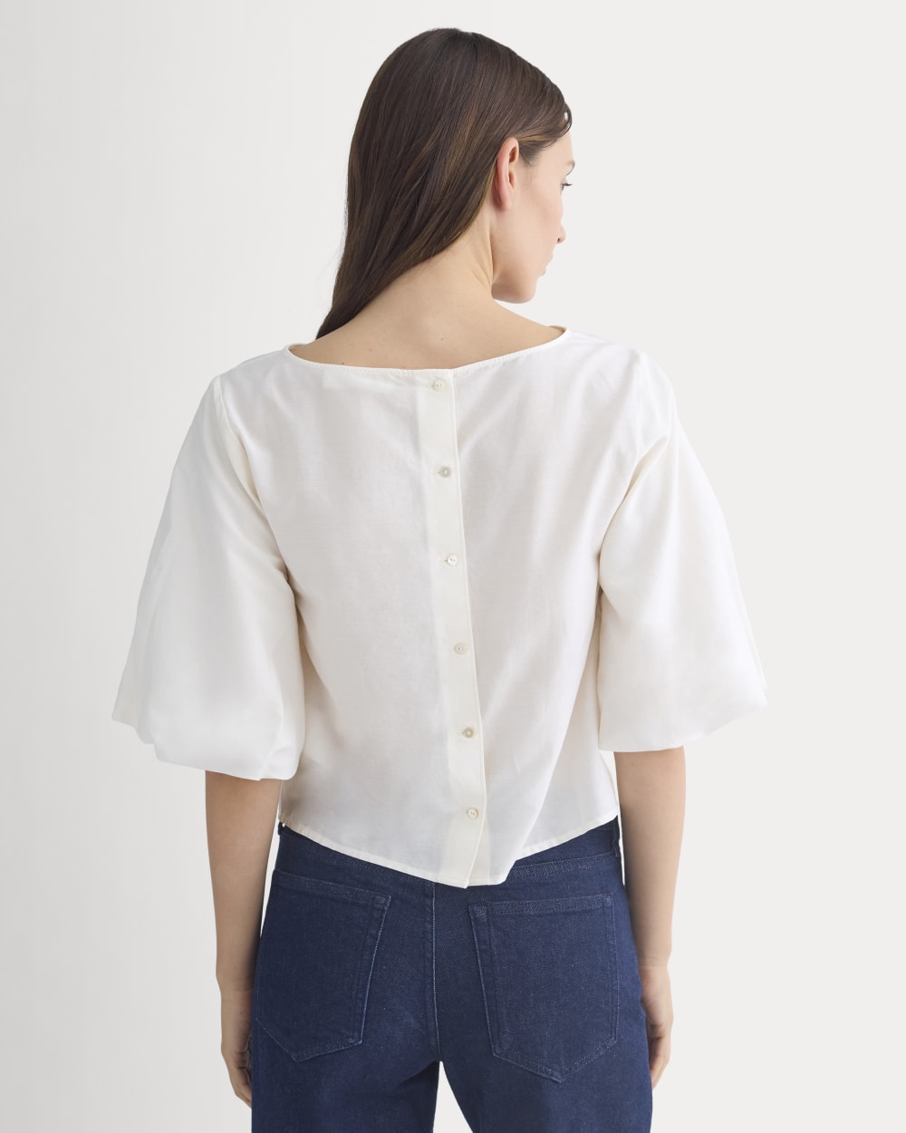 Bubble-Sleeve Top | Bone