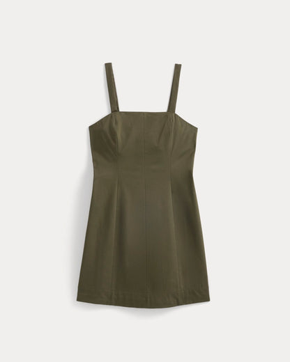 Seamed Mini Dress | Olive Night