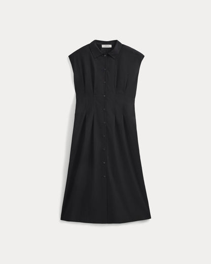 Muscle Shirtdress in Lightweight Cotton | Black