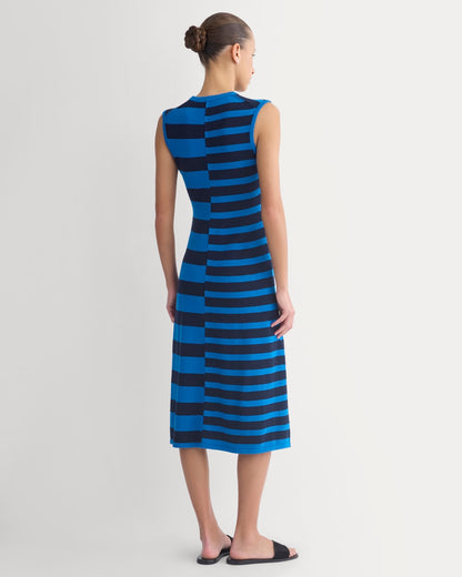 Striped Sweater Midi Dress | Imperial Blue/True Navy Duo Stripe