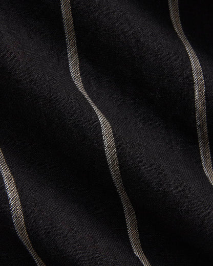 Popover Shirt in Linen | Black