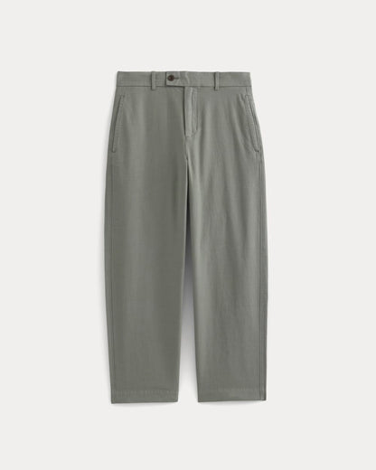 Cropped Slub Trouser | Agave Green