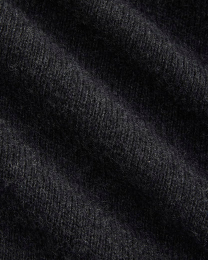 Midweight Cashmere Crew | Heathered Black