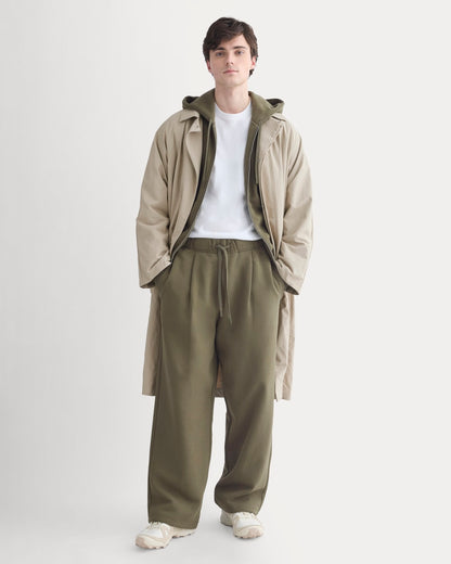 Luxe Fleece Pleated Sweatpant | Olive Night