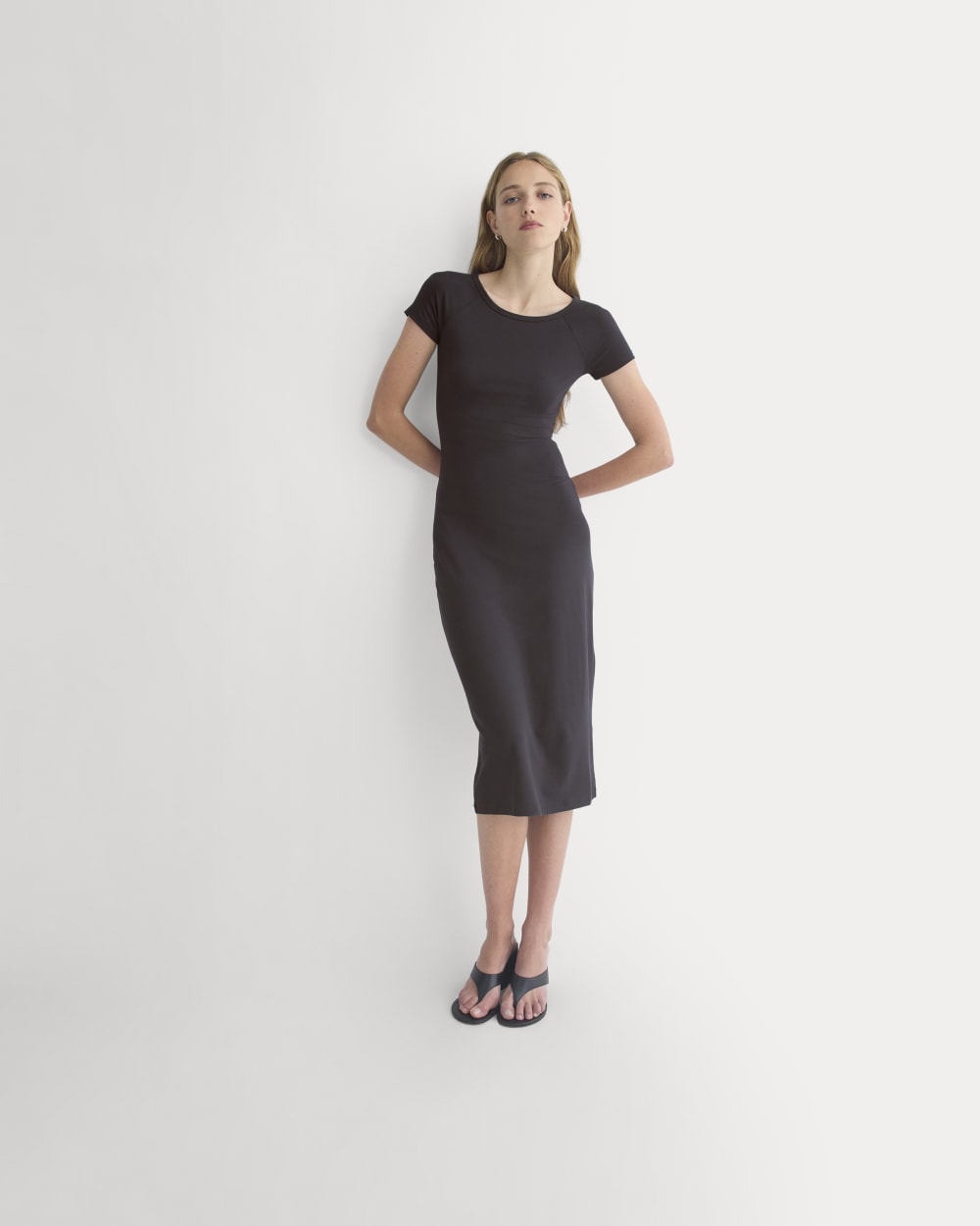 Raglan Midi Dress | Black