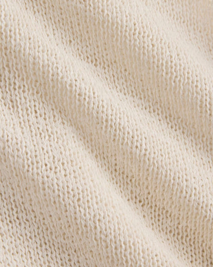 Button-Front Tank in Tape Yarn | Bone