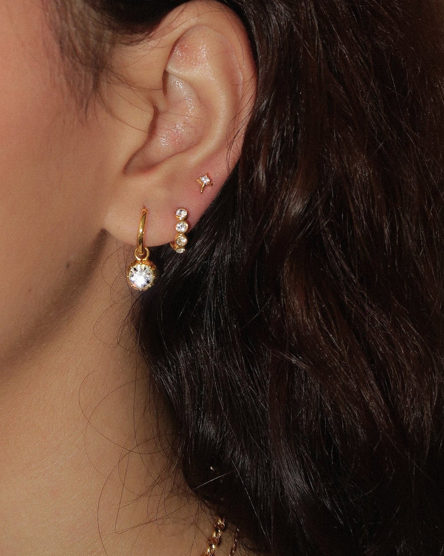 Tennis Hoop Earrings