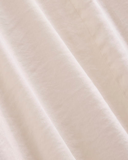 Cinched Dress in Stretch Linen | Bone